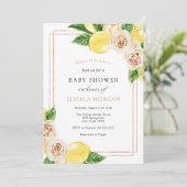 レモンとグリーン ベビーシャワー 招待状 (スタンド正面)