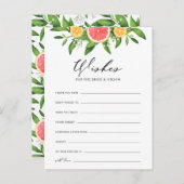 レモンとグレープフルーツが花婿を願う インビテーションポストカード (正面/裏面)