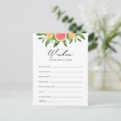 レモンとグレープフルーツが花婿を願う インビテーションポストカード (スタンド正面)