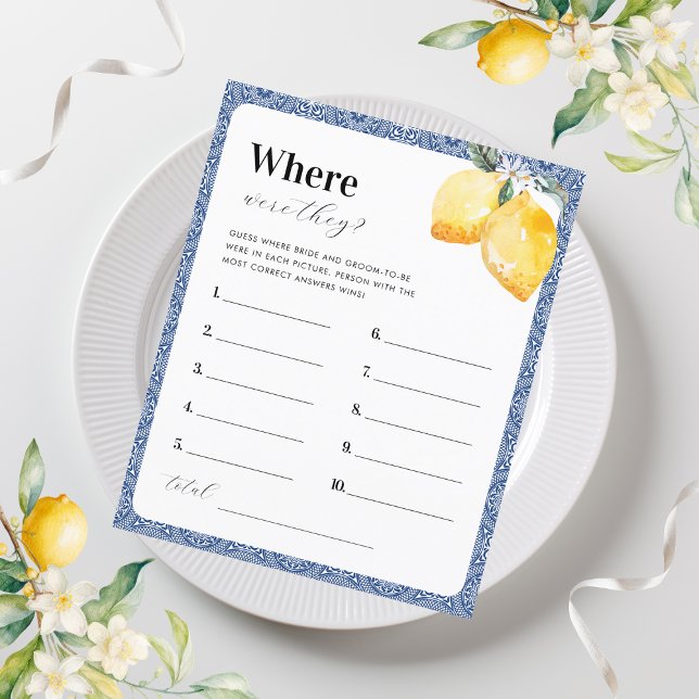 レモンとタイルどこ彼らはブライダルシャワーゲーム (クリエイターアップロード済み)
