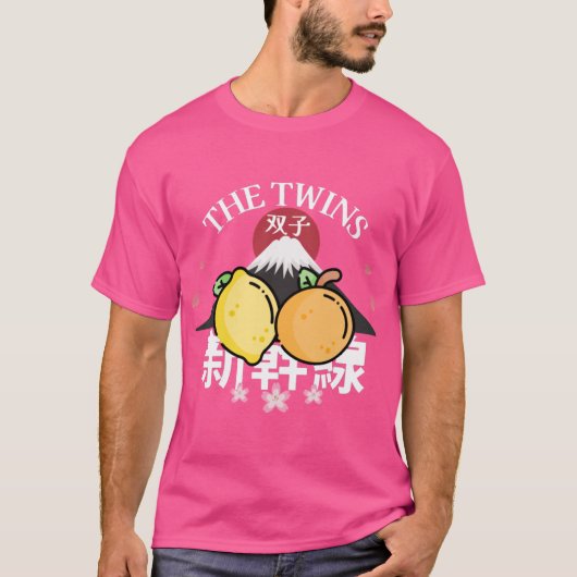 レモンとタンジェリンの双子 Tシャツ (正面)