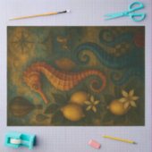 レモンとデコページを持つ航海の乗馬 薄葉紙 (クラフト)