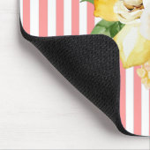 レモンとバラオン珊瑚ストライプ粒 マウスパッド (コーナー)