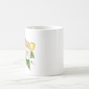 レモンとバラ花束 コーヒーマグカップ