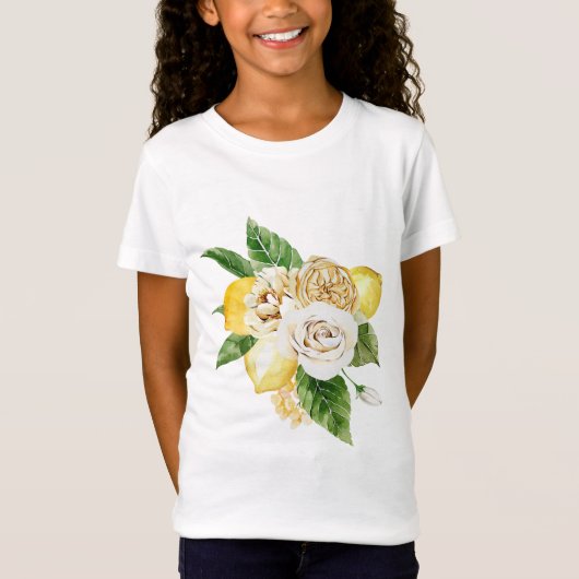 レモンとバラ花束 Tシャツ (正面)