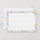 レモンとフローラブライダルシャワーレシピカード (裏面)