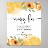 レモンとフローラミモザバーブライダルシャワーポスター ポスター (正面)