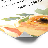 レモンとフローラ花バーブライダルシャワーポスター ポスター (角)