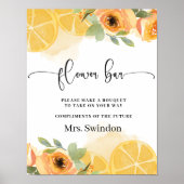 レモンとフローラ花バーブライダルシャワーポスター ポスター (正面)