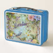 レモンとブルーバードの水色 メタルランチボックス (裏面)