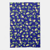 レモンとブルー キッチンタオル (縦)