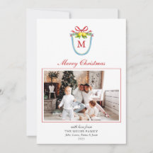 レモンとモノグラムの紋章クリスマスフォト