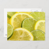 レモンとライムのスライス ポストカード (正面/裏面)