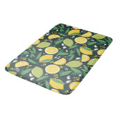 レモンとライムのフルーツの柄を緑と黄色に バスマット (アングル)