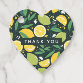 レモンとライムのフルーツの柄を緑と黄色に フェイバータグ