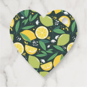 レモンとライムのフルーツの柄を緑と黄色に フェイバータグ (裏面)
