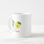 レモンとライムのフ最高のァンズBFFレモンアートベッティ コーヒーマグカップ (正面左)