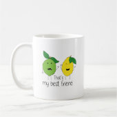 レモンとライムのフ最高のァンズBFFレモンアートベッティ コーヒーマグカップ (左)