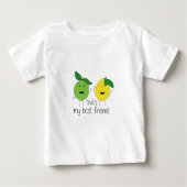 レモンとライムのフ最高のァンズBFFレモンアートベッティ ベビーTシャツ (正面)