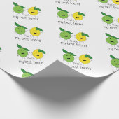 レモンとライムのフ最高のァンズBFFレモンアートベッティ ラッピングペーパー (角)