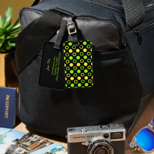 レモンとライムのリングや輪と水玉模様by STaylor ラゲッジタグ