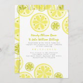 レモンとライムの柑橘類の結婚式招待状 招待状 (正面/裏面)