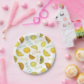 レモンとライムゼスティフルーツパターン ペーパープレート (パーティー)