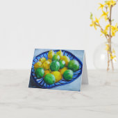 レモンとライムノートカード カード (黄色い花)