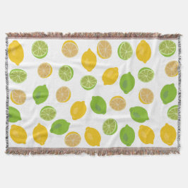 レモンとライム模様 スローブランケット
