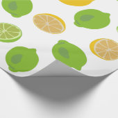 レモンとライム模様 ラッピングペーパー (角)