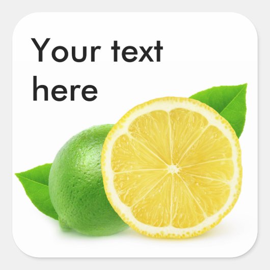 レモンとライム スクエアシール (正面)