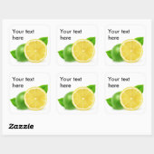 レモンとライム スクエアシール (シート)