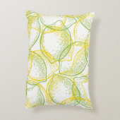 レモンとライム:新鮮なパターン。 アクセントクッション (裏面(縦))