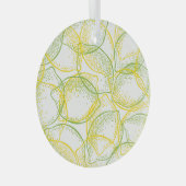 レモンとライム:新鮮なパターン。 ガラスオーナメント (正面右)