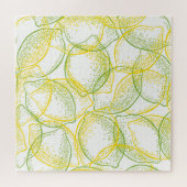 レモンとライム：新鮮なパターン。 ジグソーパズル (横)