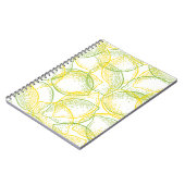 レモンとライム：新鮮なパターン。 ノートブック (左側)