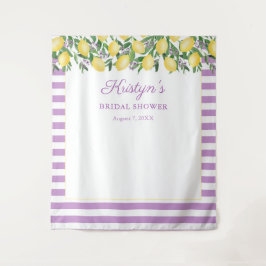 レモンとラベンダーのブライダルシャワー写真の背景 タペストリー