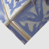 レモンとラベンダーブルータイルの静物画 薄葉紙 (詳細)