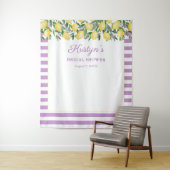 レモンとラベンダー ブライダルシャワーの写真用背景 タペストリー (インサイチュ)