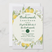 レモンとリネンの水の色のブリデスメイドランチョン (正面)