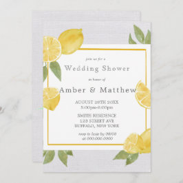 レモンとリネンウォーターのカラーウェディングシャワー