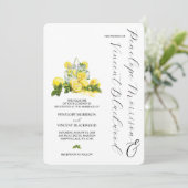 レモンとレモネードのウェディング招待状 招待状 (スタンド正面)