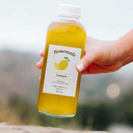 レモンとレモネードのボトルラベルシール ワインラベル