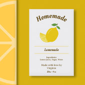 レモンとレモネードのボトルラベルシール ワインラベル