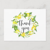 レモンとレモンの花のリース 夏の感謝を込めて ポストカード (正面)