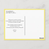 レモンとレモンの花の wreath 夏の感謝を伝えるカード ポストカード (裏面)