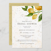 レモンとレモンの花ブライダルシャワー 招待状 (正面/裏面)