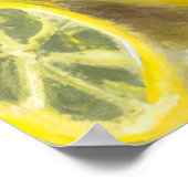 レモンとレモン畑 | AIアートポスター ポスター (角)