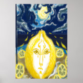 レモンとレモン畑 | AIアートポスター ポスター (正面)