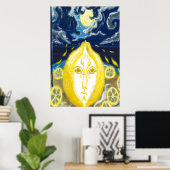 レモンとレモン畑 | AIアートポスター ポスター (ホームオフィス)